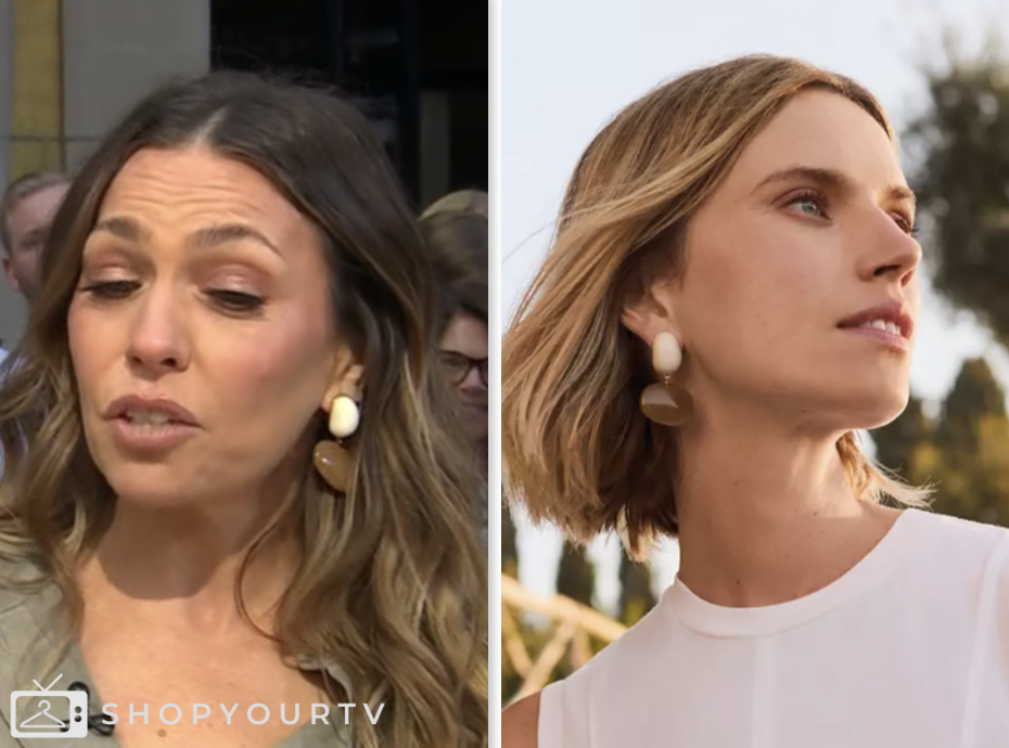 the today show, melissa garcia, stone drop earrings
