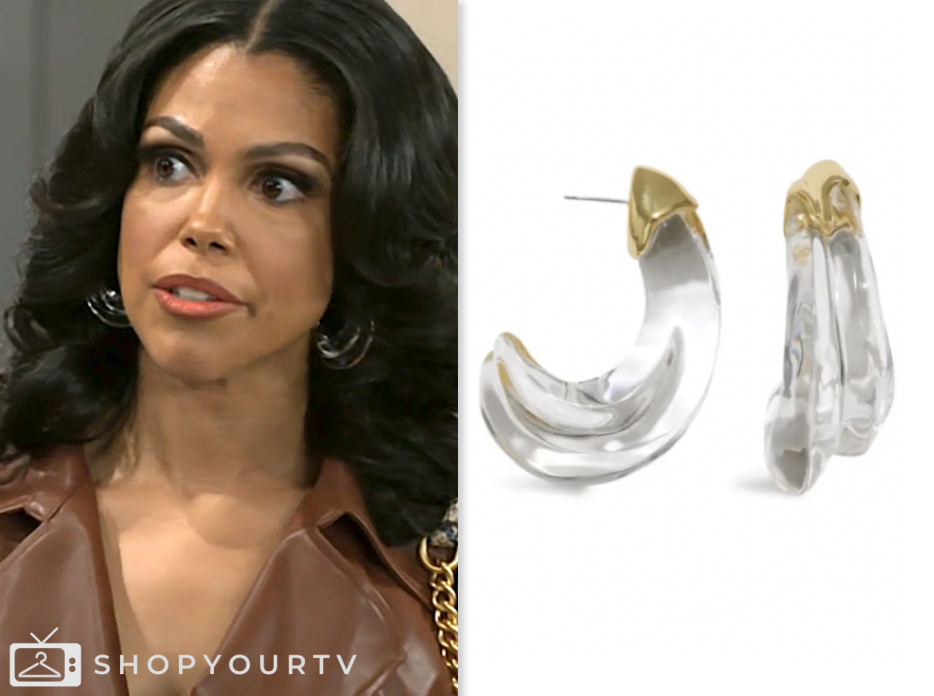 beyond the gates, dani dupree, karla mosley, lucite hoop earrings