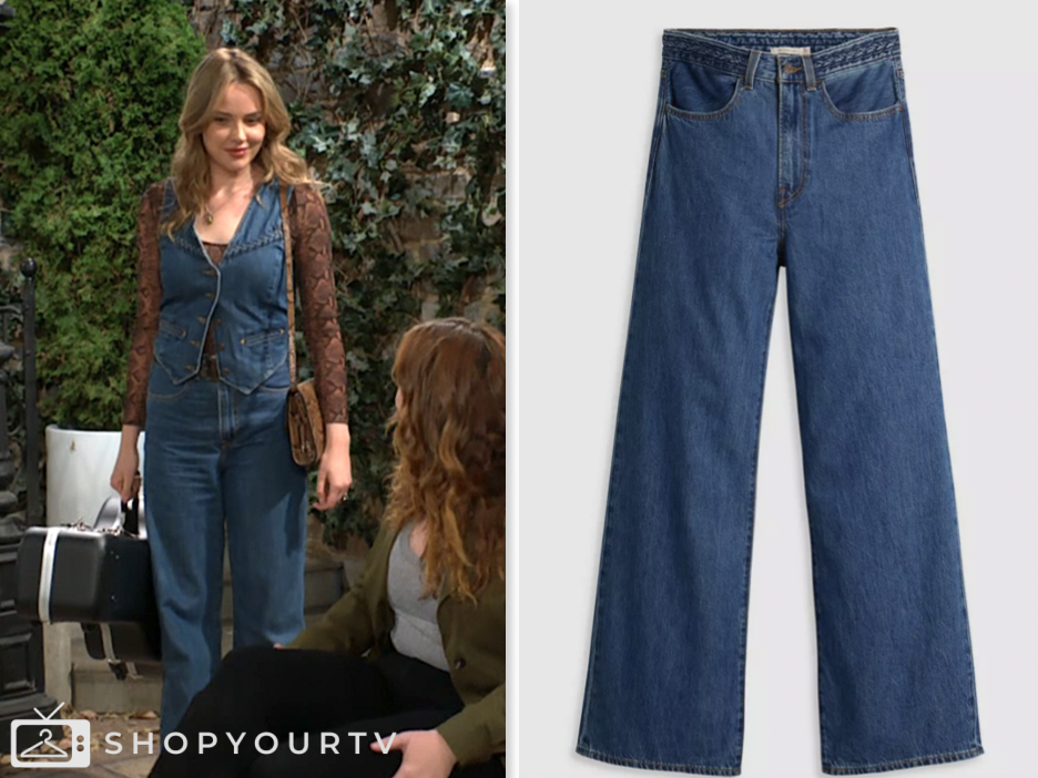 tessa porter, cait fairbanks, the young and the restless, braided trim jeans