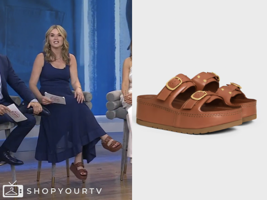 the today show, brown sandals, jenna bush hager, jenna and friends