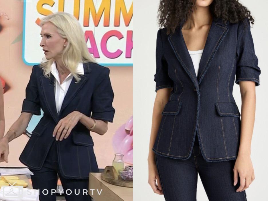 the today show, denim short sleeve blazer jacket, Lora McLaughlin Peterson, jenna and friends