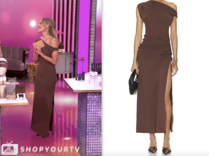 the view, brown midi dress, Peta Murgatroyd