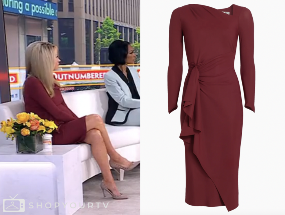 outnumbered, burgundy dress, kayleigh mcenany, fox news fashion