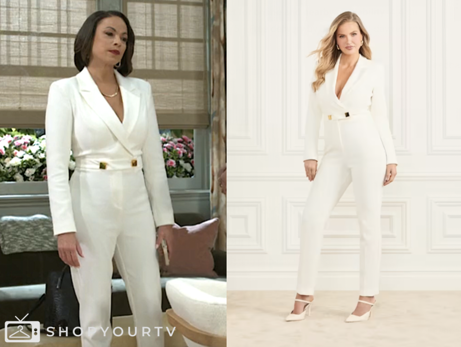 beyond the gates, white blazer jumpsuit, Daphnée Duplaix, Nicole Dupree Richardson