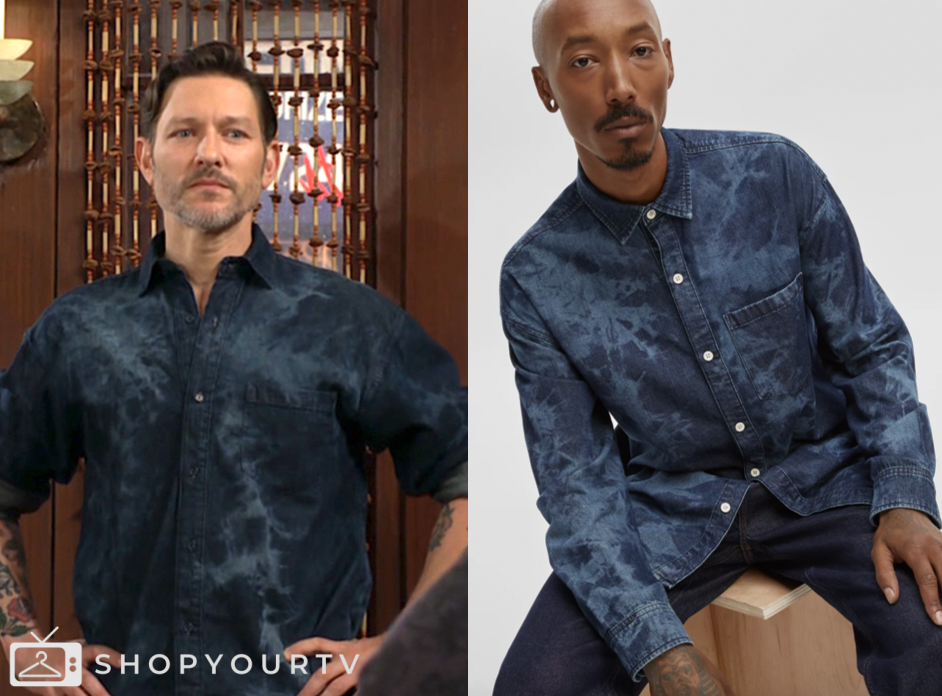 the young and the restless, denim shirt, daniel romalotti, Michael Graziadei