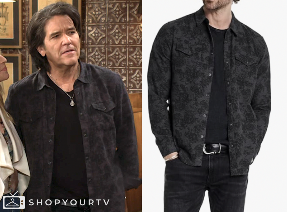 the young and the restless, grey printed shirt, danny romalotti, Michael Damian