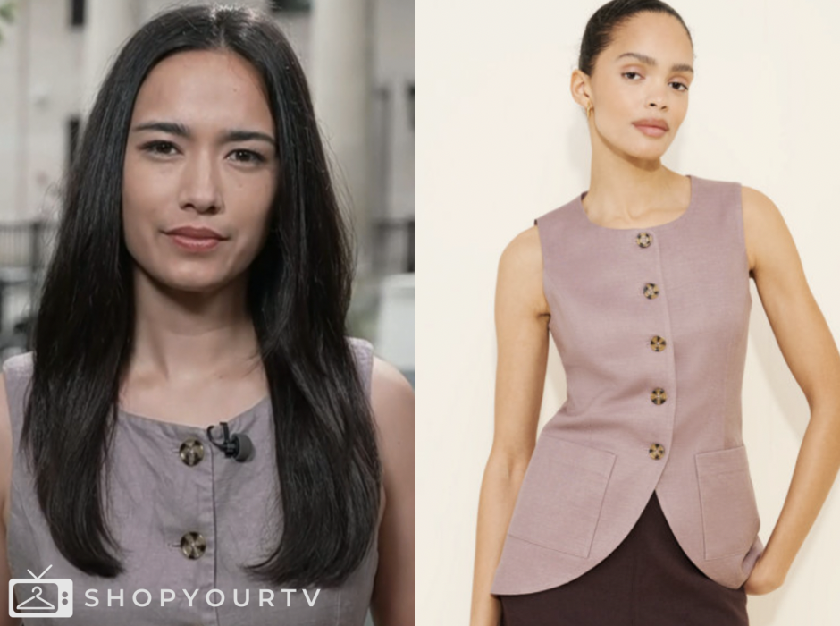 the today show, linen vest top, emilie ikeda