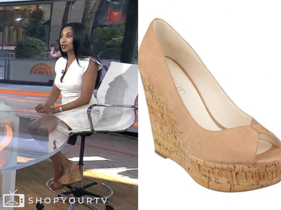 the today show, beige wedge sandals heels, Dr. Roshini Rajapaksa