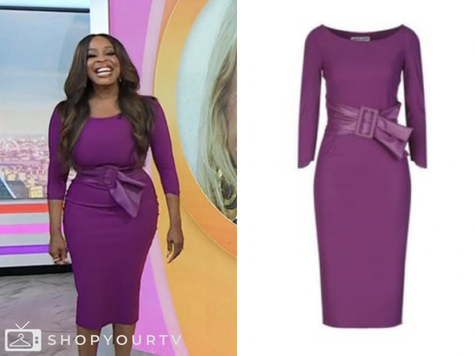 the today show, purple belted sheath dress, Niecy Nash-Betts, jenna and friends