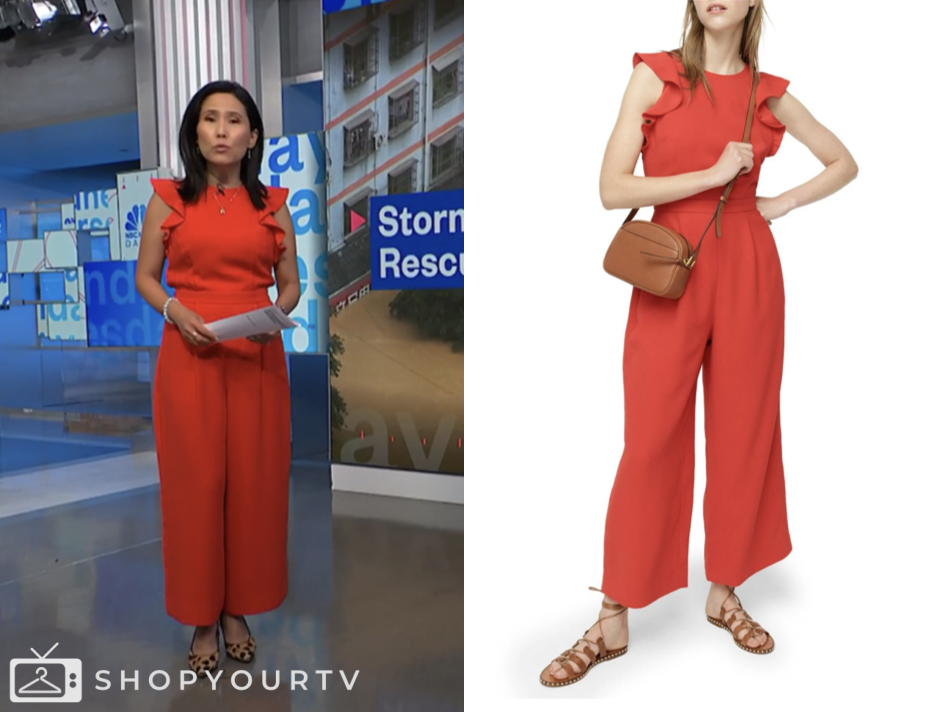 nbc news daily, red ruffle jumpsuit, vicky nguyen
