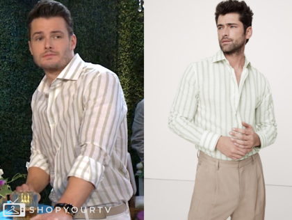 Kyle Abbott, Michael Mealor, the young and the restless, green striped shirt