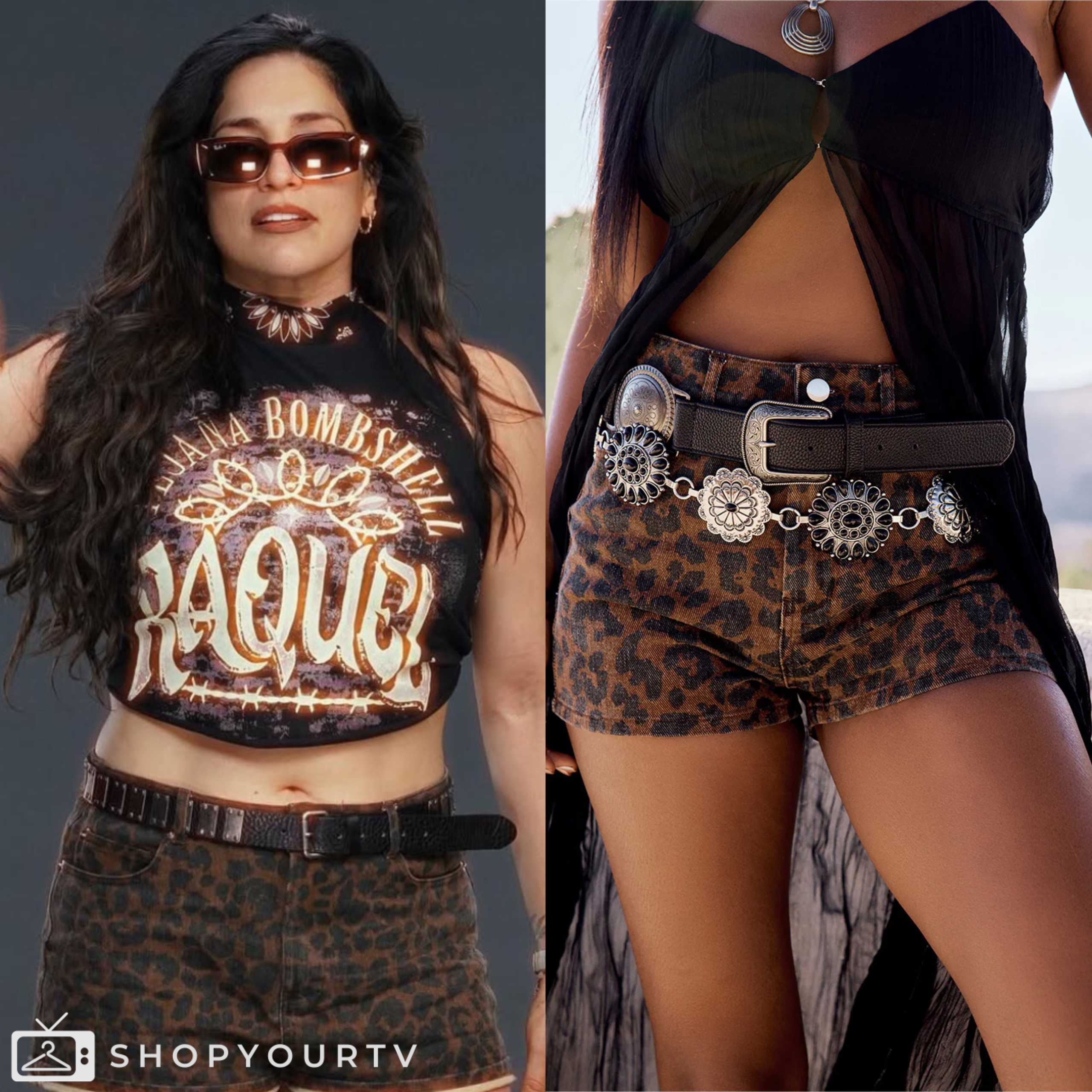 WWE Raw May 2025: Raquel's Leopard Shorts | Shop Your TV
