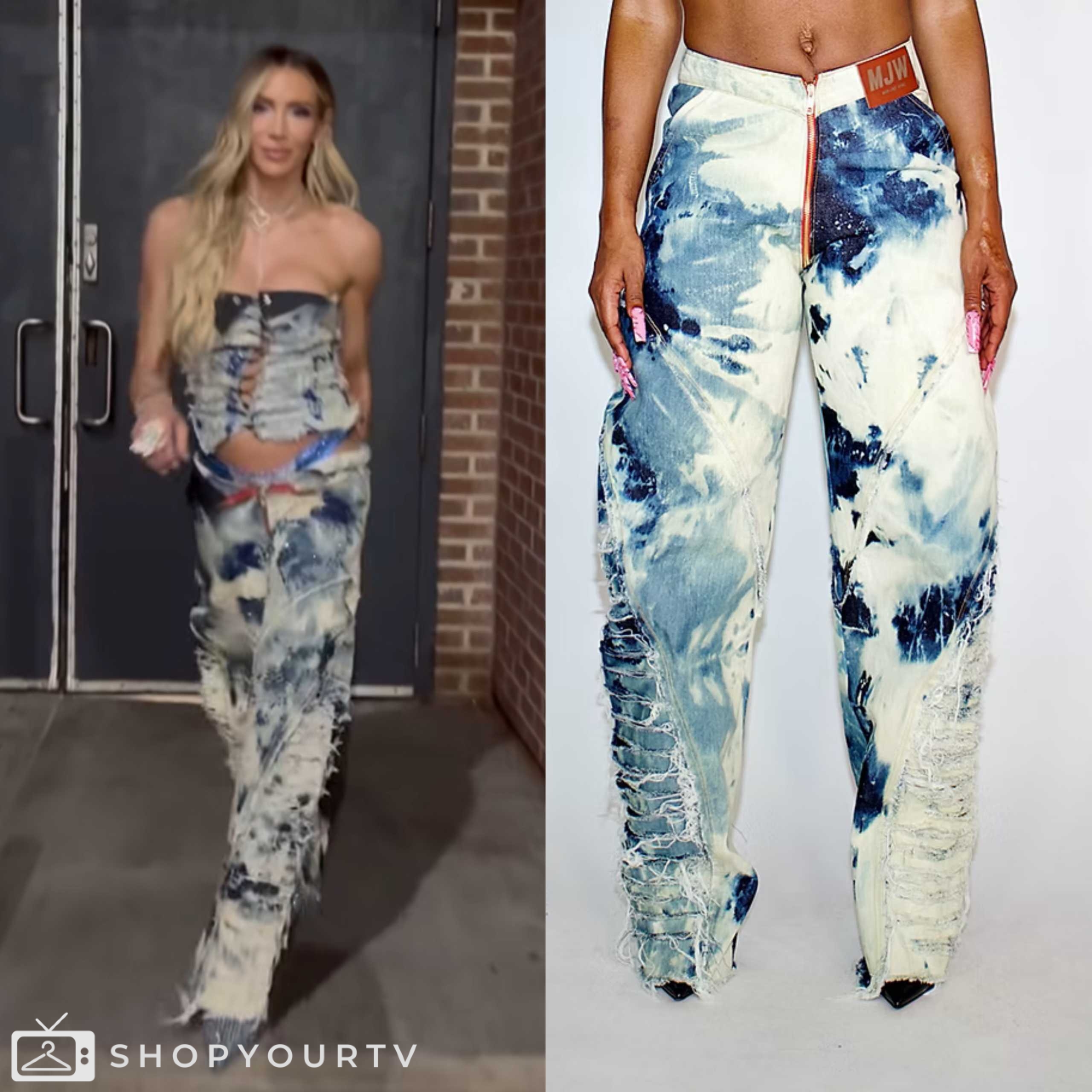 WWE Smackdown May 2025: Charlotte's Denim Tie Dye Jeans | Shop Your TV