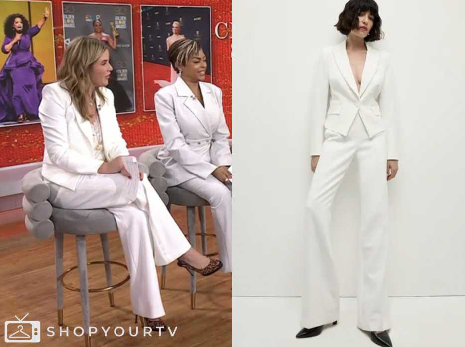 the today show, jenna bush hager, jenna and friends, white blazer and pant suit