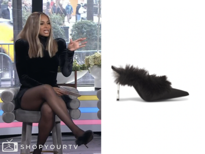the today show, black fur heels, jenna and friends, ciara