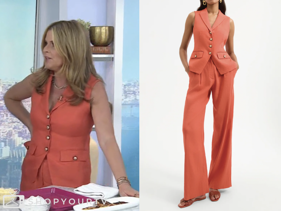 the today show, jenna bush hager, jenna and friends, coral vest and pants