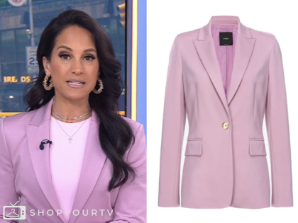 outnumbered, pink purple blazer, emily compagno, fox news fashion