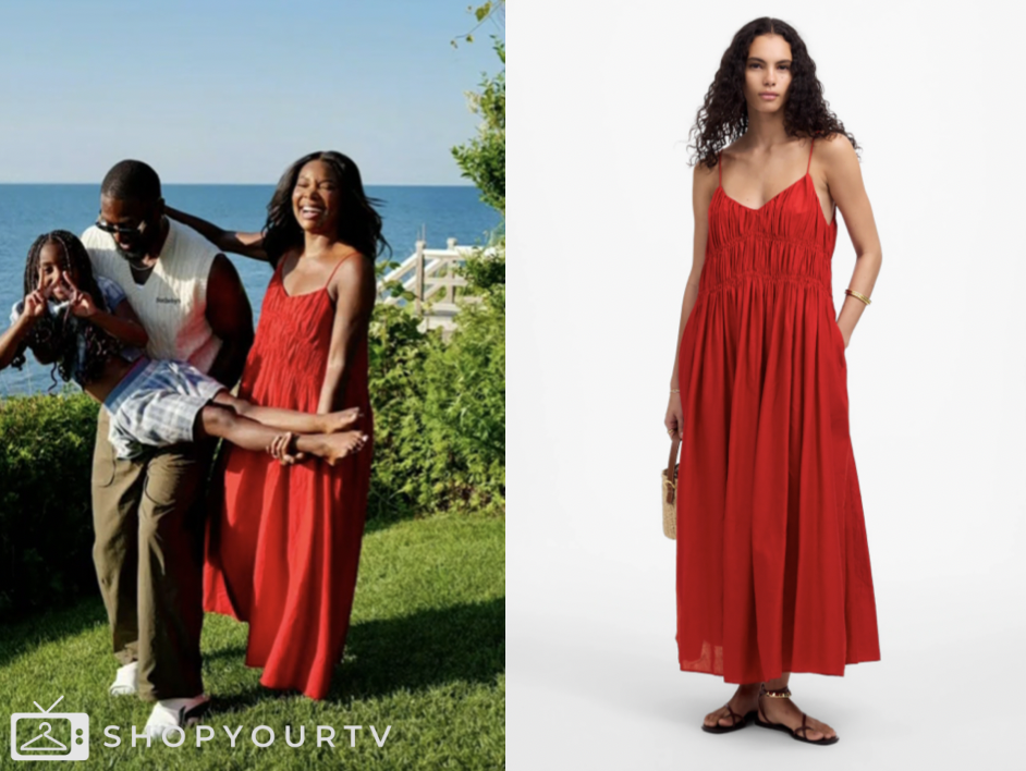 the today show, red dress, jenna and friends, gabrielle union