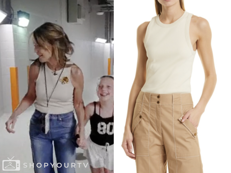 the today show, beige tank top, savannah guthrie