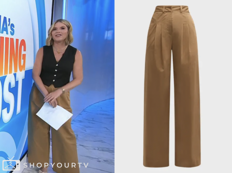the today show, jenna bush hager, jenna and friends, brown pleated pants