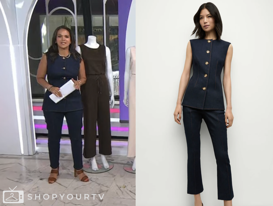 the today show, denim vest and pants, laura jarrett