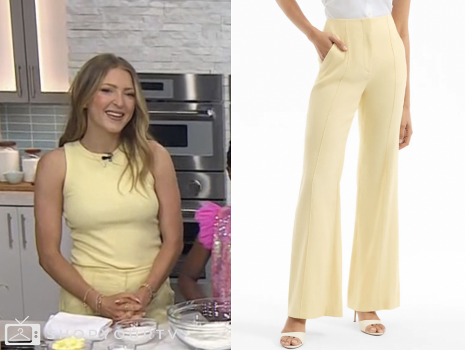 the today show, yellow linen pants, jenna and friends, Sarah Fennel