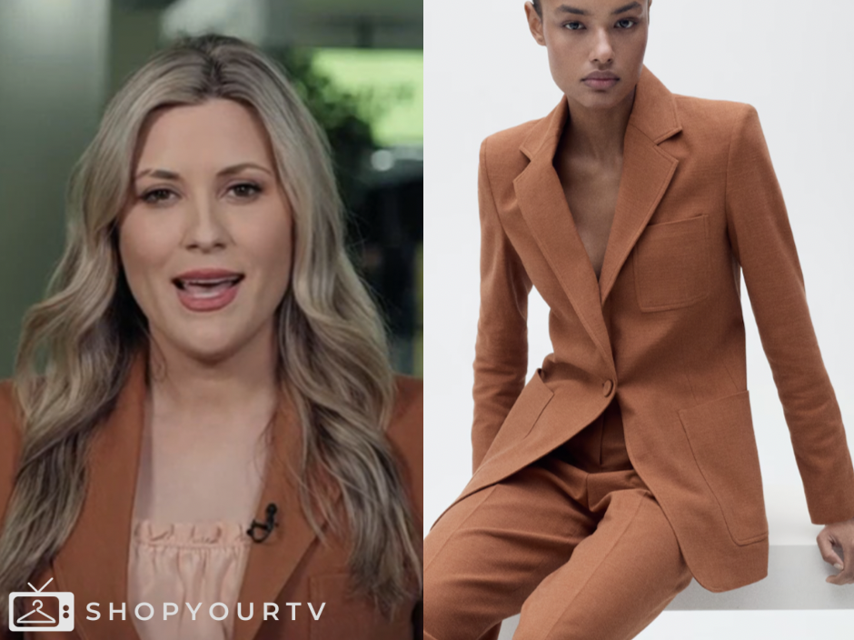 The Today Show: July 2025 Erin McLaughlin’s Rust Orange Linen Blazer ...