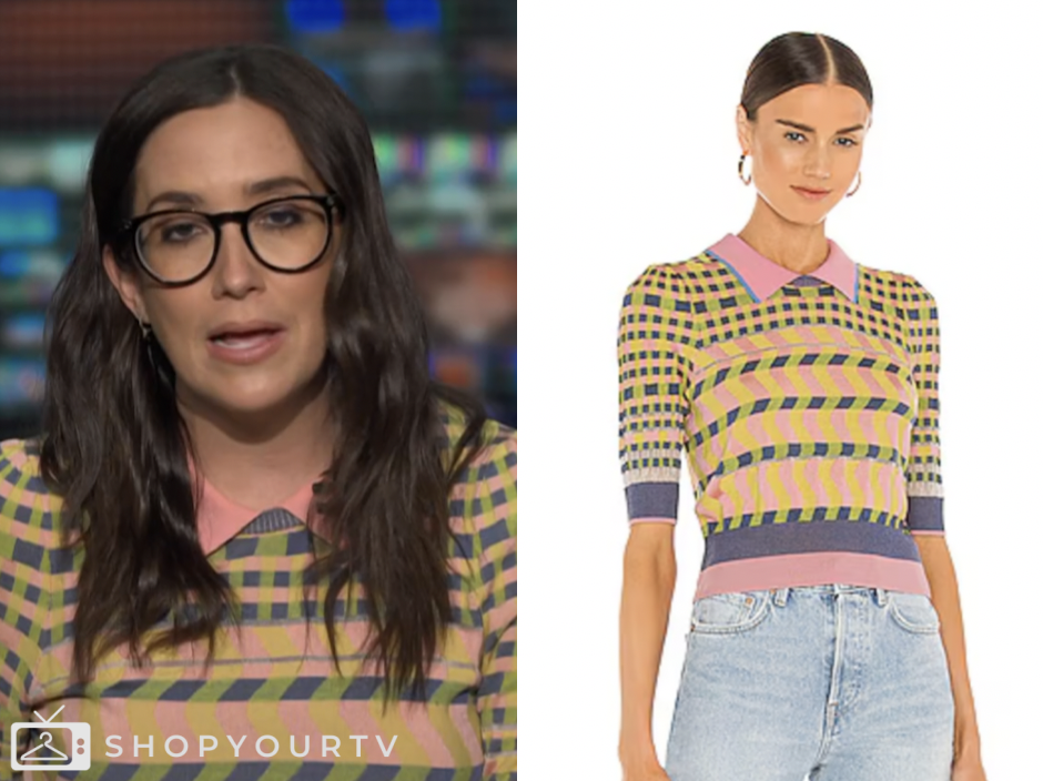 nbc news daily, geometric polo, savannah sellers