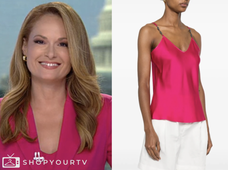 america's newsroom, fox news fashion, pink camisole top, gillian turner
