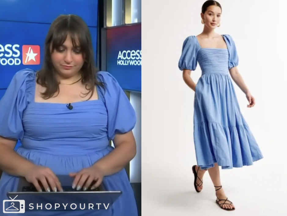 Access Hollywood: July 2025 Katcy Stephan's Blue Midi Dress | Shop Your TV
