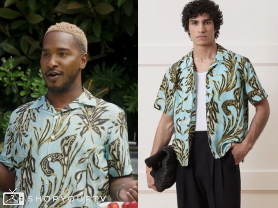 Access Daily: July 2025 Scott Evans's Light Blue Printed Camp Shirt ...