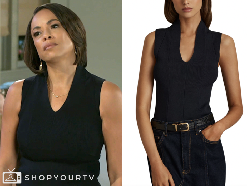 beyond the gates, navy knit top, Daphnée Duplaix, Nicole Dupree Richardson