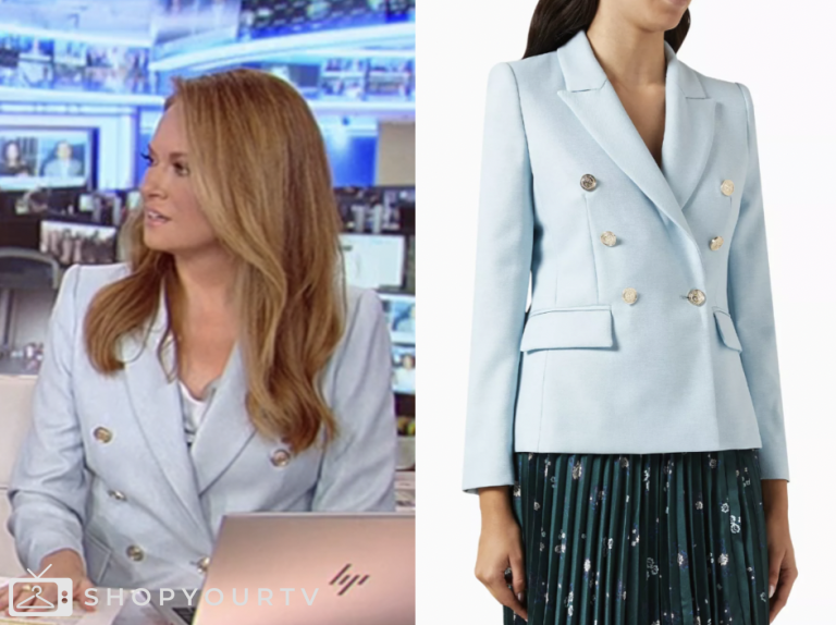 fox news fashion, america's newsroom, light blue blazer, gillian turner