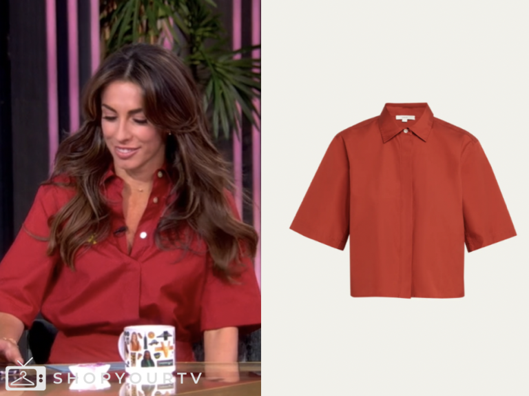 the view, red crop shirt, alyssa farah griffin