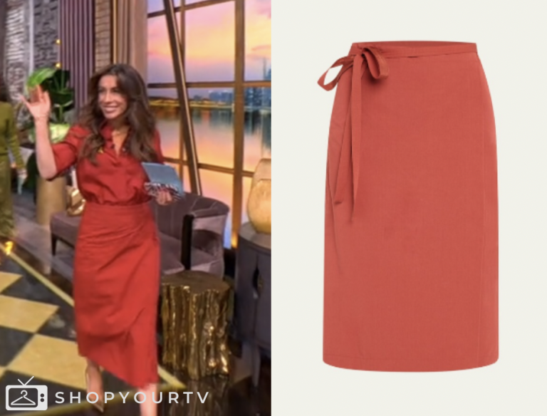 the view, red wrap skirt, alyssa farah griffin