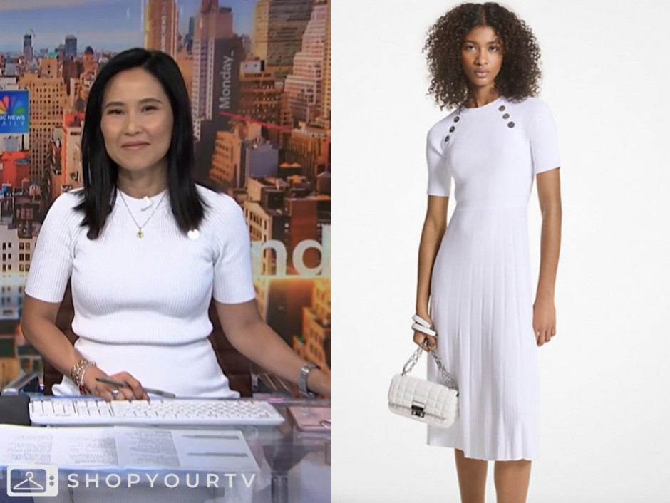 nbc news daily, white knit dress, vicky nguyen