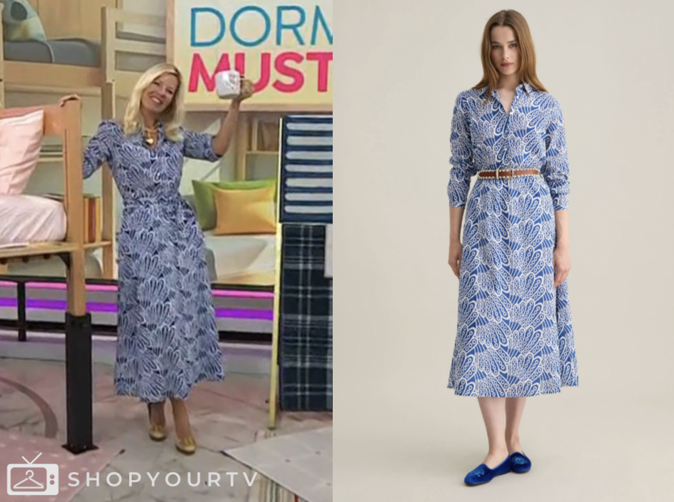 The Today Show: July 2025 Meredith Sinclair's Blue and White Printed ...