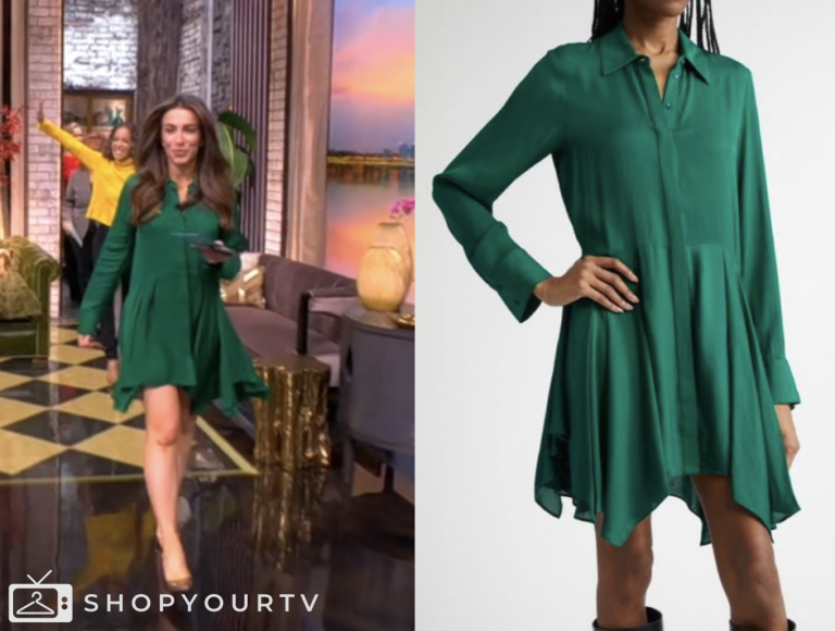 【THE MOZZ】Anna Hood + Skirt Setup The View: July 2025 Sunny Hostin's Green Satin Midi Skirt
