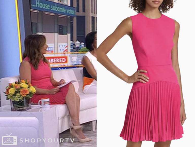 outnumbered, fox news fashion, pink pleated mini dress, lisa boothe