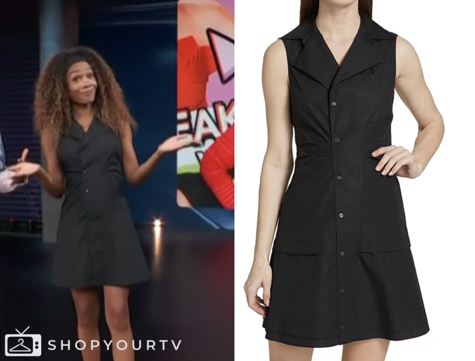 access hollywood, zuri hall, black mini dress