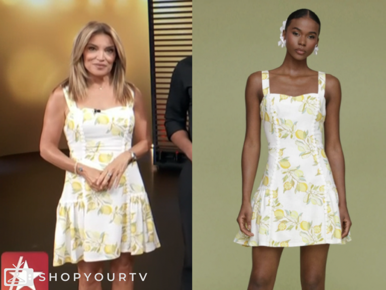 kit hoover, access hollywood, lemon print mini dress