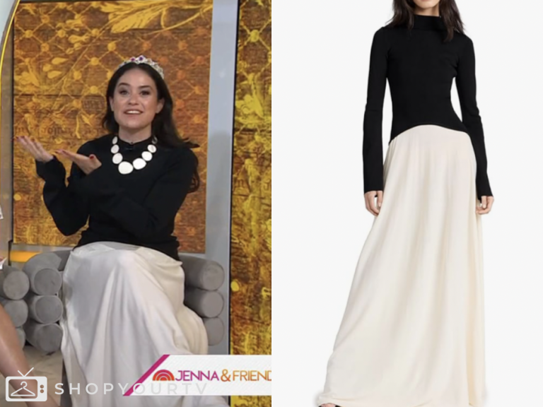 the today show, black and white colorblock maxi dress, donna farizan, jenna and friends