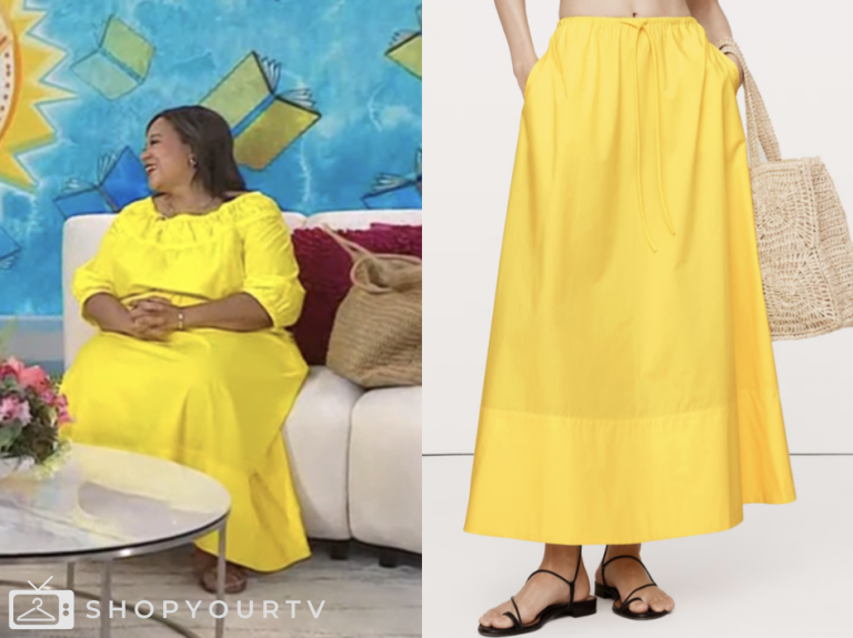 the today show, yellow maxi skirt, jenna and friends, Jasmine Guillory