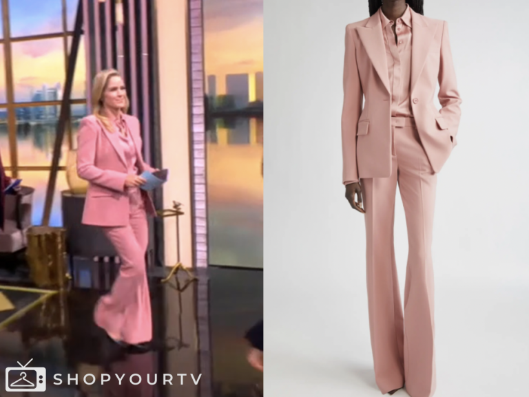 the view, sara haines, pink blazer, shirt and pant suit