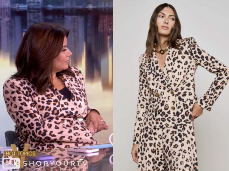 the view, ana navarro, beige leopard blazer