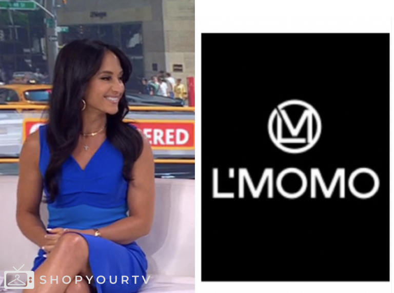 outnumbered, blue colorblock dress, emily compagno, fox news fashion
