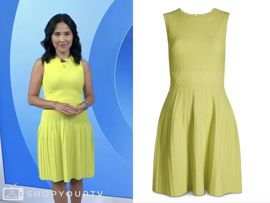 the today show, lime yellow knit dress, vicky nguyen