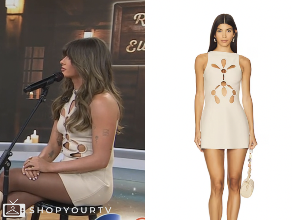 The Today Show: July 2025 Ella Langley's Beige Cutout Mini Dress | Shop