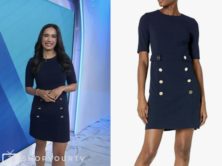 the today show, emilie ikeda, navy mini dress