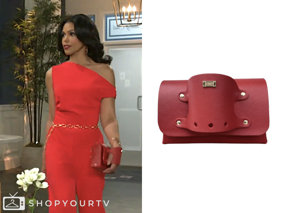 beyond the gates, red clutch bag, dani dupree, karla mosley